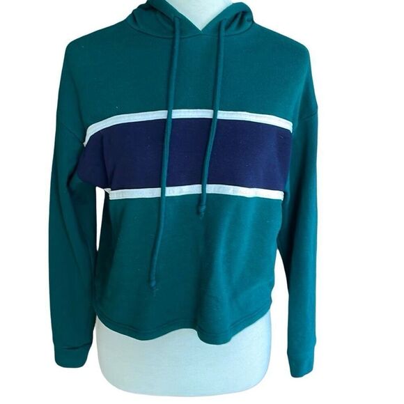 Forever 21 Green Cropped Hoodie S - Picture 10 of 10